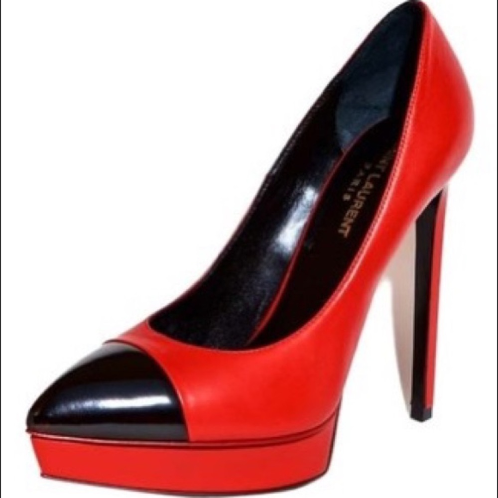 Saint Laurent 'Janis' Cap-Toe Platform Pump